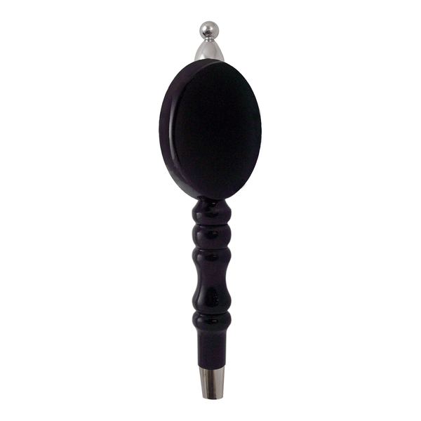 SMO Tap Handle, SAT Spindle, Black Finish, Silver Plated Hardware