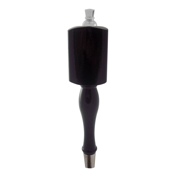MS Tap Handle, LBT Spindle, Black Finish, Silver Plated Hardware