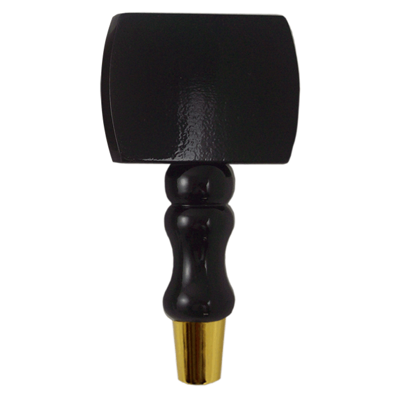 T7000 Tap Handle, DTB Spindle, Black Finish, Gold Plated Hardware