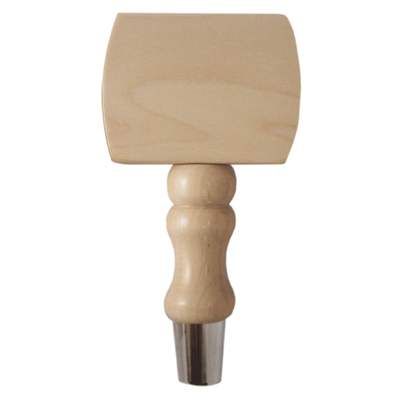 T7000 Tap Handle, DTB Spindle, Natural Finish, Silver Plated Hardware