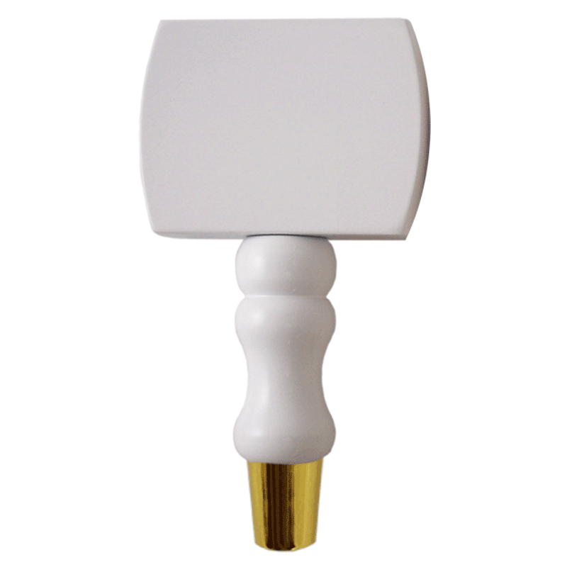 T7000 Tap Handle, DTB Spindle, White Finish, Gold Plated Hardware
