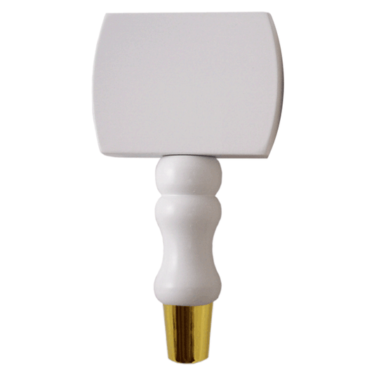 T7000 Tap Handle, DTB Spindle, White Finish, Gold Plated Hardware