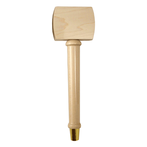 T7000 Tap Handle, Pilsner Spindle, Natual Finish, Gold Plated Hardware