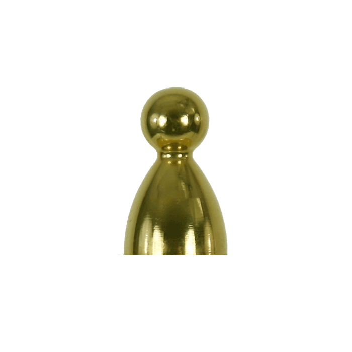 Tap Handle Finial, Style 751, Gold Plated Finish